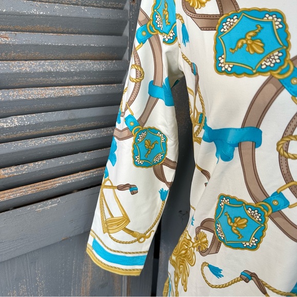 J. McLaughlin Signature 3/4 Sleeve Tee Equestrian Sz M NWT - Picture 7 of 16